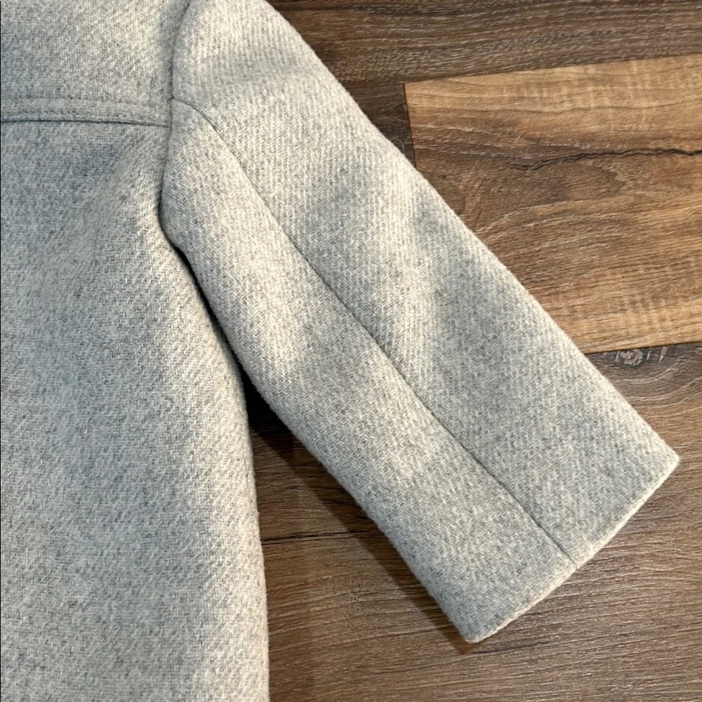 Crewcuts by J Crew Chateau Parka Jacket. Zip and button gray/cream/lavender sz 2